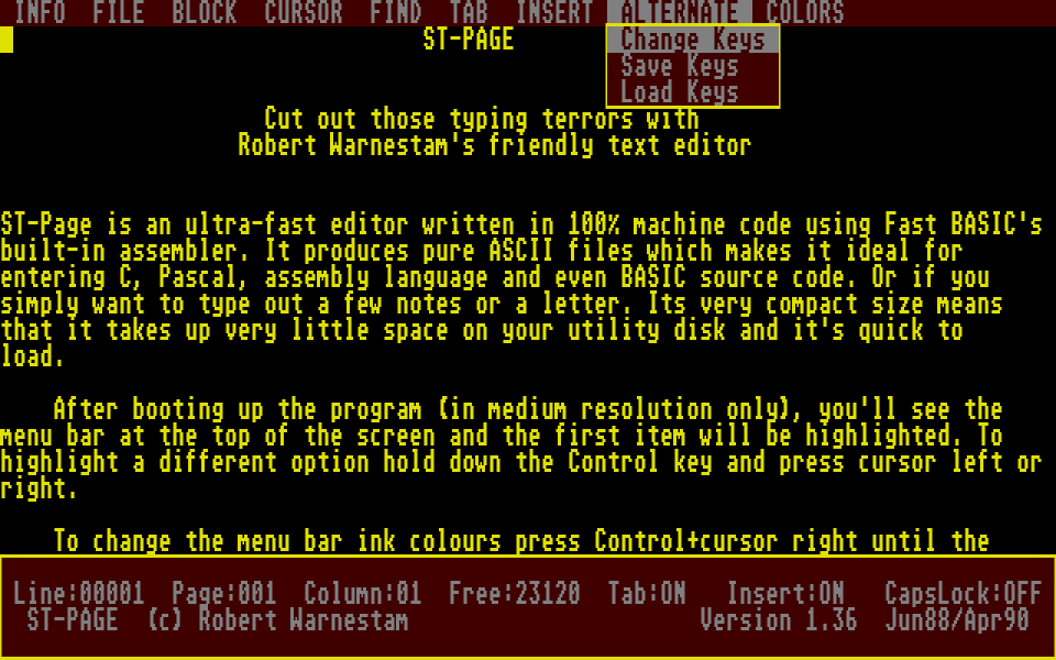 ST-Page atari screenshot